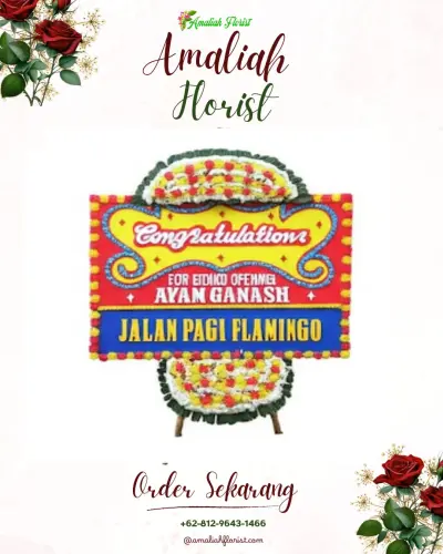 Bunga Papan Congratulation di Kawasan Industri Rungkut